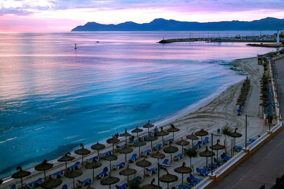 Atardecer playa Can Picafort Mallorca